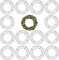 15 Pack 10 Inches Round Wire Wreath Frames, Green Metal Floral Wreath Frame, Wire Wreath Rings for Christmas New Year Party Home Decor DIY Crafts Supplies